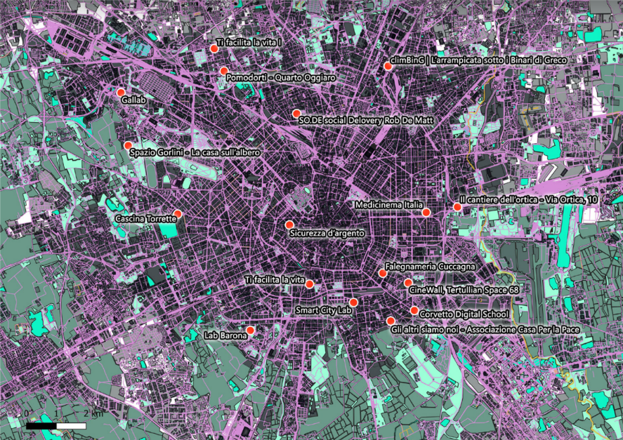 Mappatura progetti crowfunding civico a Milano